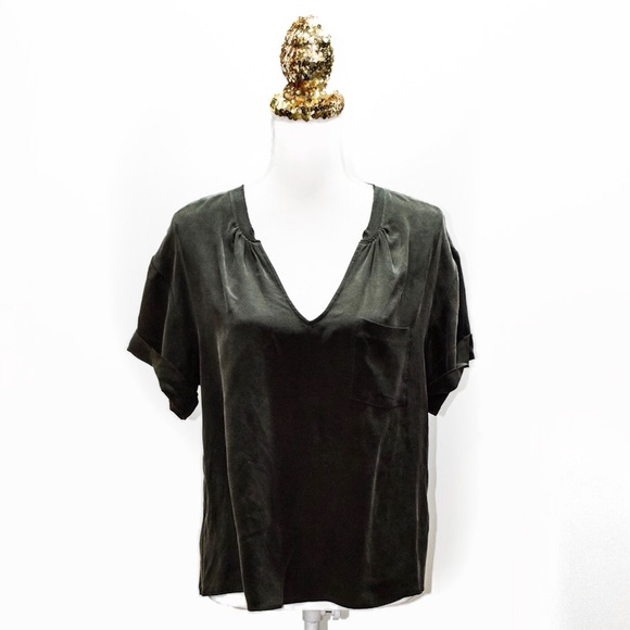 Joie Tops - Joie Split Neck Silk Blouse